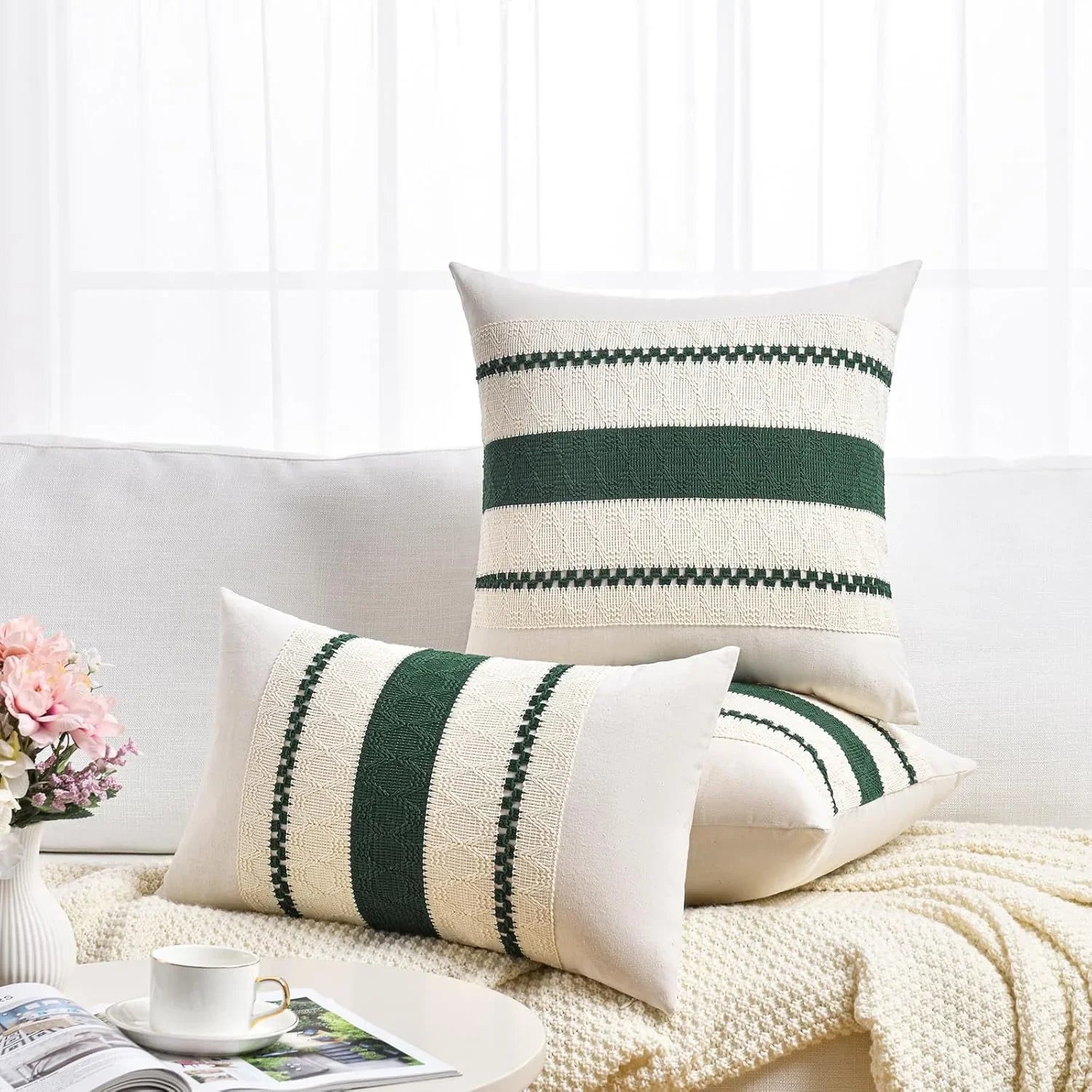 Modern Woven Fabric Throw Pillow Cushion Cover - 260.00 ZAR