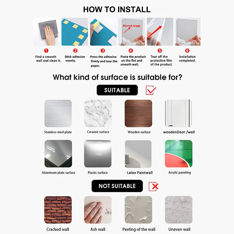 45pcs Mirror Wall Sticker, Hexagon Wall Art Sticker,  - 370.00 ZAR