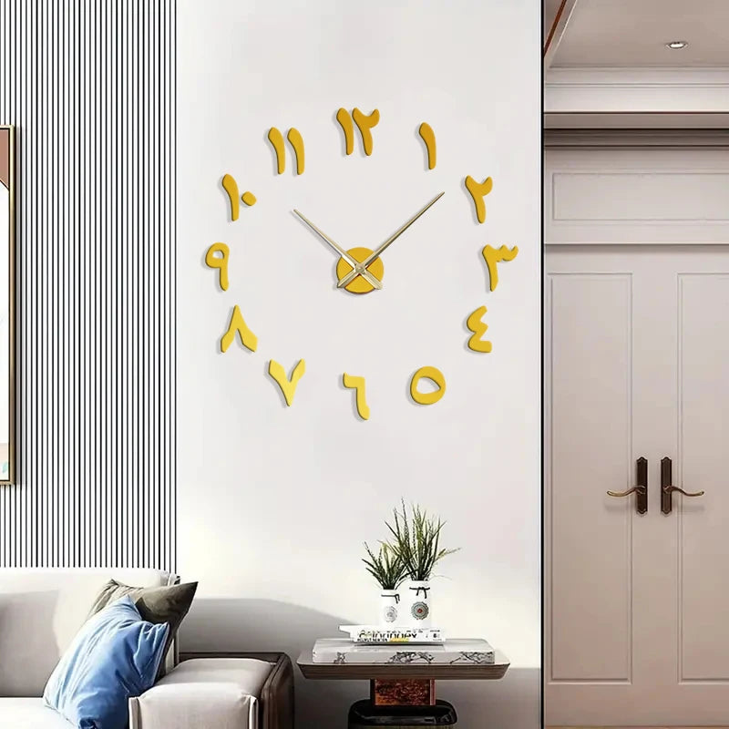 Large clock material digital home wall art - 306.00 ZAR
