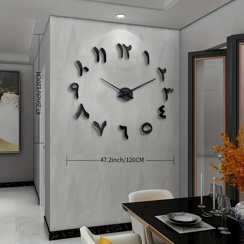 Large clock material digital home wall art - 306.00 ZAR