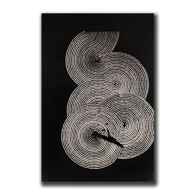 Vintage Wall Art Abstract Gold Black - 500.00 ZAR