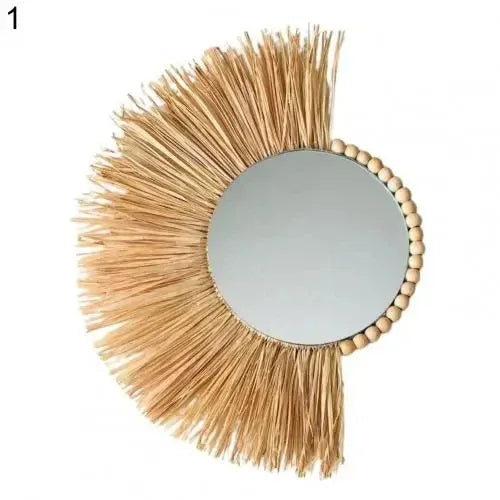 Boho Home Furnishing Forest Rattan Decorative Mirror - 300.00 ZAR