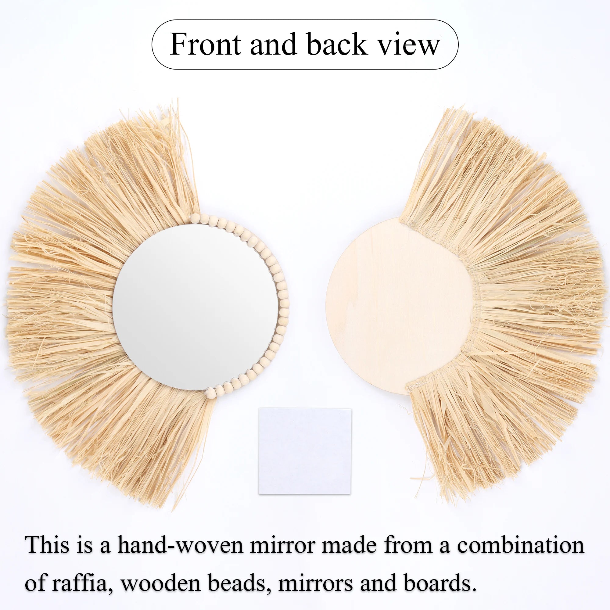 Boho Home Furnishing Forest Rattan Decorative Mirror - 300.00 ZAR